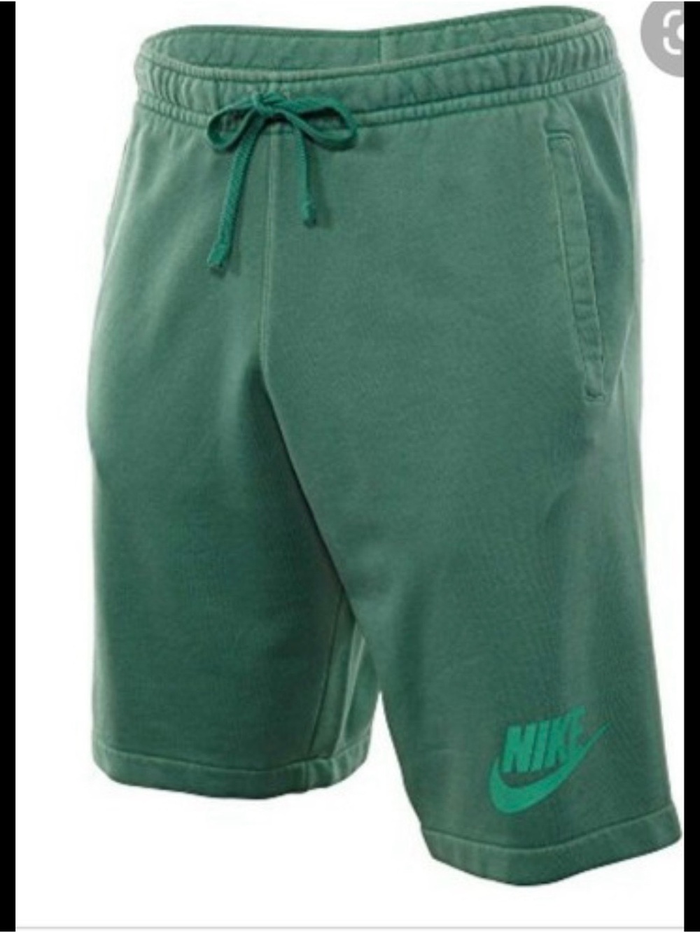 Nike Men's Teal Green Logo Fleece Shorts Size large A00404